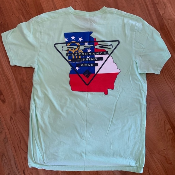 Columbia PFG Men’s Light GreenT-Shirt Fishing Large - Picture 3 of 7